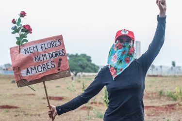 Mulheres Sem Terra. ocupam Fazenda Santo Antônio, em Presidente Epitácio. Foto: MST-SP