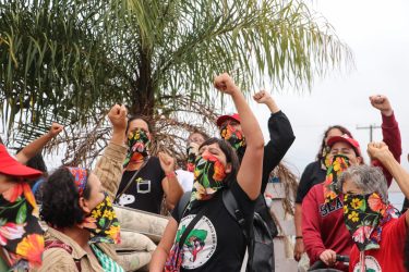 Mulheres Sem Terra. ocupam Fazenda Santo Antônio, em Presidente Epitácio. Foto: MST-SP