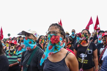 Mulheres Sem Terra. ocupam Fazenda Santo Antônio, em Presidente Epitácio. Foto: MST-SP