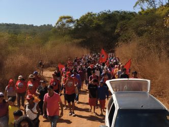Caminhada e Ato Político em Defesa da Natureza no assentamento Egídio Brunetto, MT. Foto: MST MT