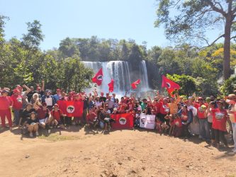 Caminhada e Ato Político em Defesa da Natureza no assentamento Egídio Brunetto, MT. Foto: MST MT